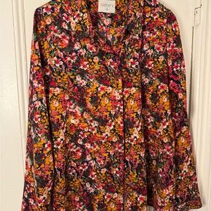 Floral Button-Up Blouse in Multicolor - from Spain